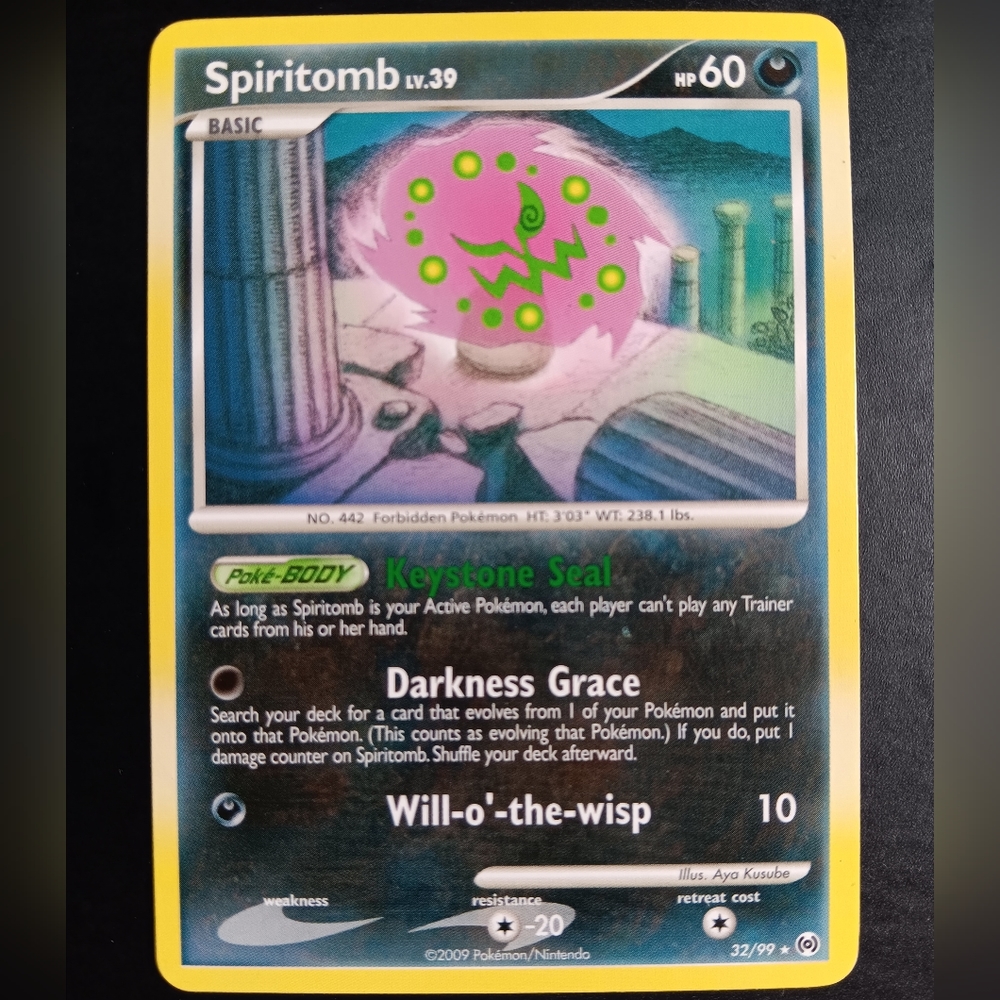 Spiritomb Pokemon Card - Arceus - 32/99 Rare Non-Holo